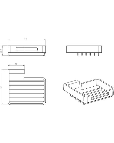 Держатель для губки Boheme Q 10959-MW Белый матовый