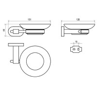 Мыльница Ravak Chrome CR 200.00 X07P187 Хром