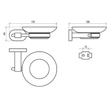 Мыльница Ravak Chrome CR 200.00 X07P187 Хром