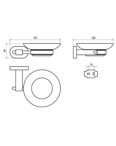 Мыльница Ravak Chrome CR 200.00 X07P187 Хром