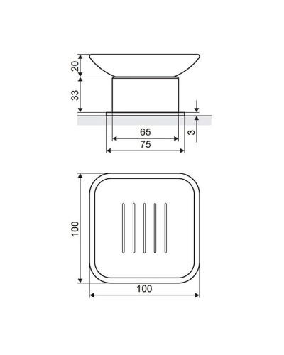 Мыльница Excellent Riko Gold DOEX.1613GL Золото