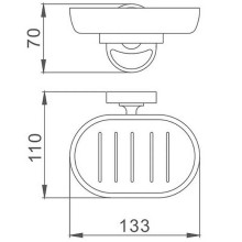 Мыльница Frap F19 F1902 Хром