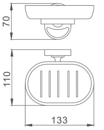 Мыльница Frap F19 F1902 Хром