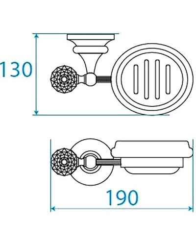 Мыльница Cezares Olimp-SOD-01-Sw Хром