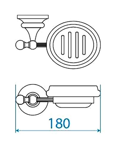 Мыльница Cezares Olimp-SOD-03/24-M Золото 24 карат