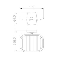 Мыльница с держателем WONZON & WOGHAND, Хром (WW-1301A)