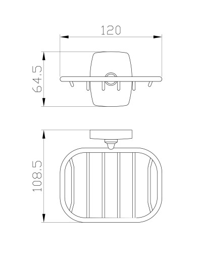 Мыльница с держателем WONZON & WOGHAND, Хром (WW-1301A)
