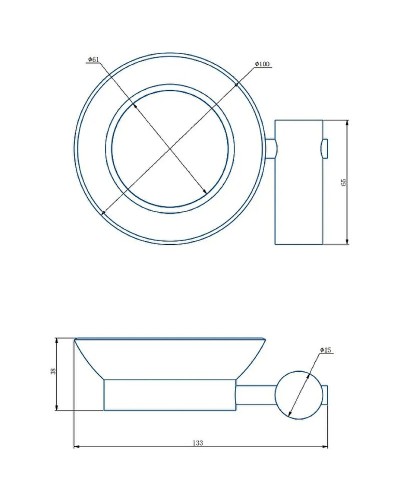 Мыльница Haiba HB8402-4 Бронза