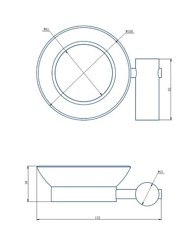 Мыльница Haiba HB8402-7 Черная матовая