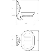 Мыльница Migliore Cleopatra 16679 Золото