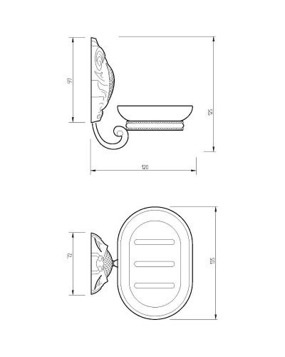 Мыльница Migliore Cleopatra 16679 Золото