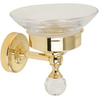 Мыльница Migliore Amerida 16593 Золото с кристаллом Swarovski