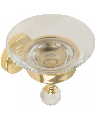 Мыльница Migliore Amerida 16593 Золото с кристаллом Swarovski