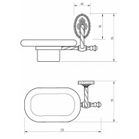 Мыльница Migliore Edera 16895 Бронза