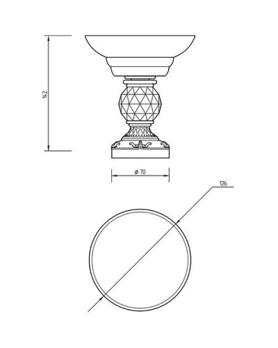 Мыльница Migliore Cristalia 16823 Золото с кристаллом Swarovski