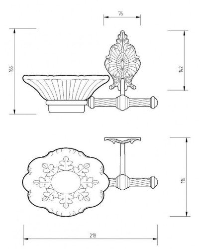 Мыльница Migliore Elisabetta 16987 Бронза
