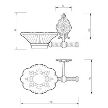 Мыльница Migliore Elisabetta 17054 Золото
