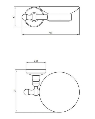 Мыльница Migliore Mirella 17158 Бронза