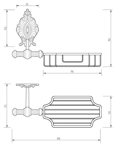 Мыльница Migliore Elisabetta 17009 Бронза