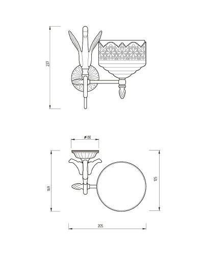 Мыльница Migliore Luxor 26164 Золото