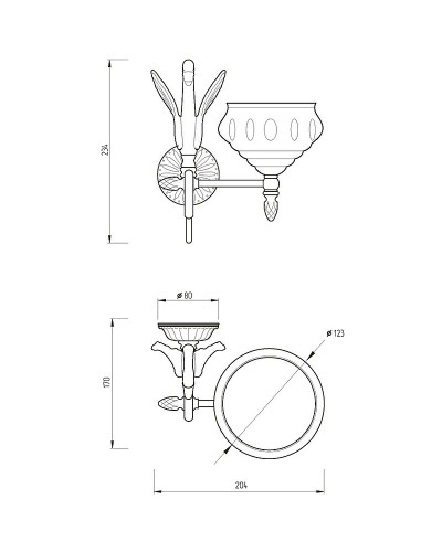 Мыльница Migliore Luxor 26116 Золото
