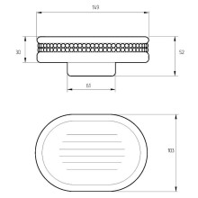 Мыльница Migliore Dubai 28482 Белая Золото