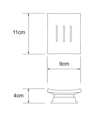 Мыльница WasserKRAFT Exter K-5529 Светлая бронза