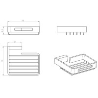 Держатель для губки Boheme Q 10959-GM Оружейная сталь