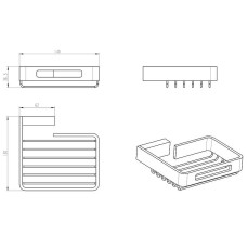 Держатель для губки Boheme Q 10959-NB Никель брашированный