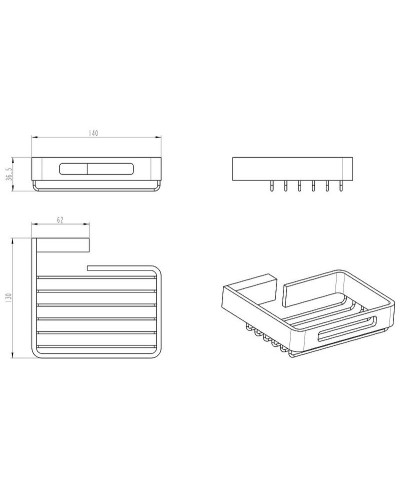 Держатель для губки Boheme Q 10959-NB Никель брашированный