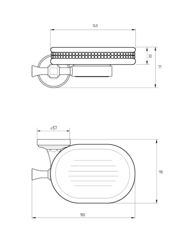 Мыльница Migliore Dubai 31248 Белый Хром