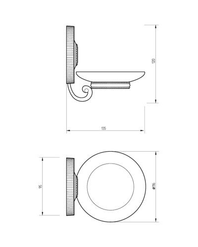 Мыльница Migliore Montecarlo 31513 Белый Хром