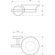 Мыльница Migliore Fortis 31757 Черный матовый