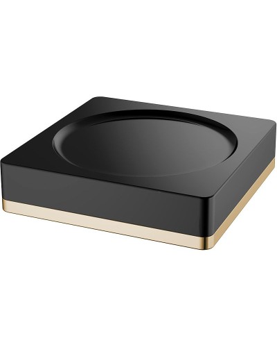 Мыльница Boheme 10960-B-G Черная Хром