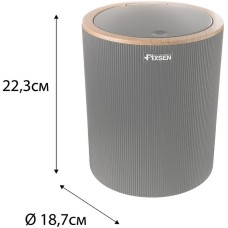 Ведро для мусора Fixsen Black Boom FX-411-6 Черное