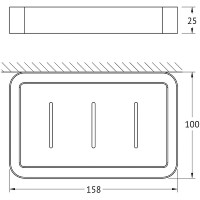 Мыльница Artwelle Schwarz 7732 Черная матовая