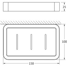 Мыльница Artwelle Schwarz 7732 Черная матовая