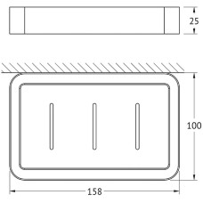 Мыльница Artwelle Schwarz 7732 Черная матовая
