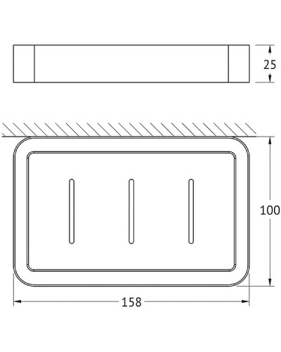 Мыльница Artwelle Schwarz 7732 Черная матовая