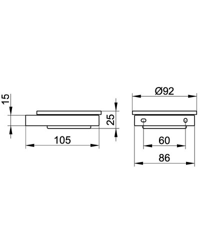 Мыльница Keuco Edition 90 19155019000 Хром