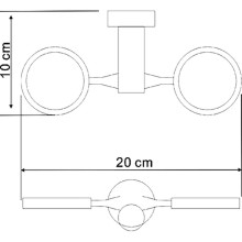 Держатель стакана для зубных щеток и мыльницы WasserKRAFT Donau K-C177 двойной Хром