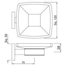Мыльница Jaquar Kubix Prime AKP-CHR-35731P