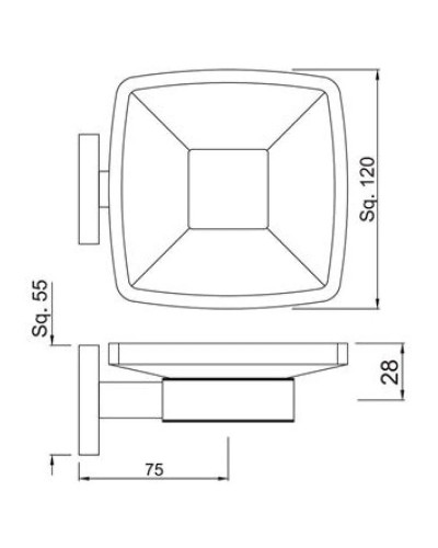 Мыльница Jaquar Kubix Prime AKP-CHR-35731P