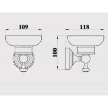 Мыльница Magliezza Primavera 80303-CR