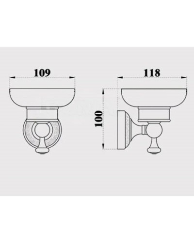 Мыльница Magliezza Primavera 80303-CR