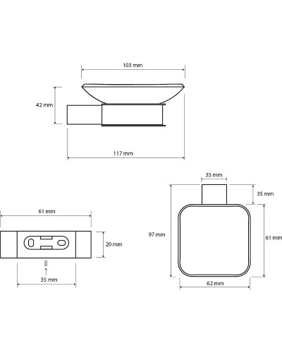 Мыльница Bemeta Via 135008022 Хром