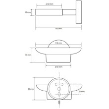 Мыльница Bemeta Amber 155108042