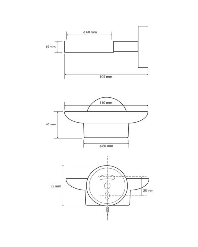 Мыльница Bemeta Amber 155108042