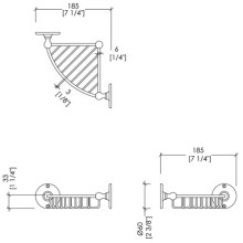 Полка угловая 18,5х18,5 см Devon&Devon Cavendish WM14CR