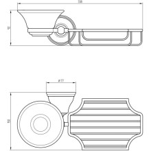 Мыльница с полочкой Migliore Provance ML.PRO-60.526.DO